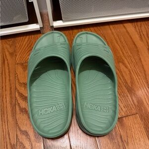 Hoka One One Green Slide Sandals